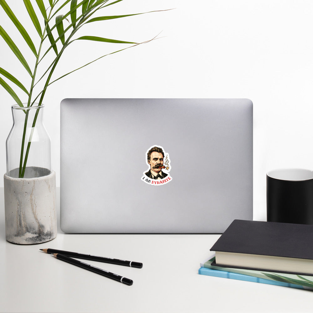 Friedrich Nietzsche: I am Dynamite - Sticker - The Philosopher's Shirt