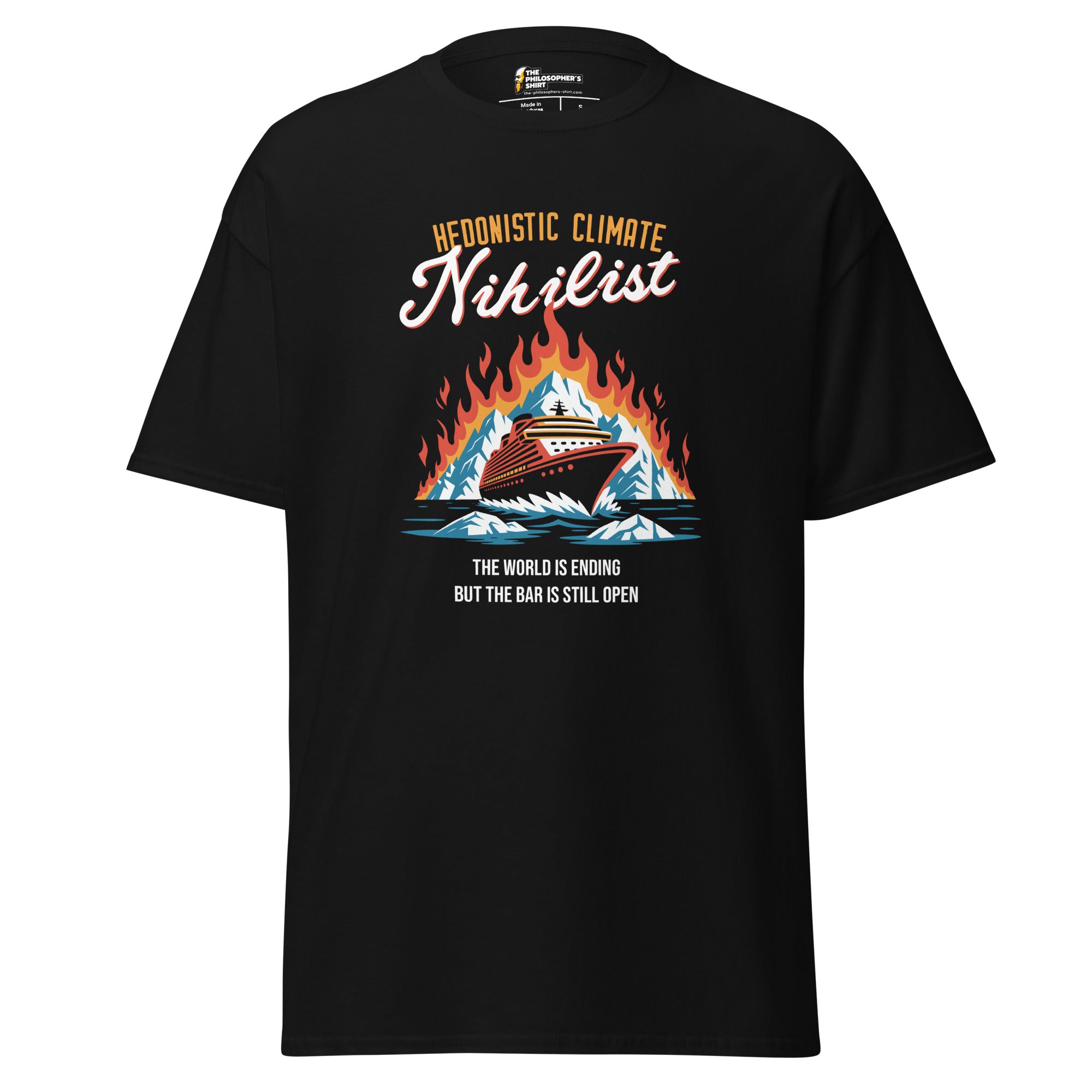 Hedonistic Climate Nihilist - Unisex Classic T-Shirt - Black - The Philosopher's Shirt