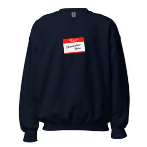 Hola me llamo valor accionarial - Sudadera