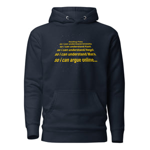 Je lis Platon pour argumenter en ligne - Premium Hoodie
