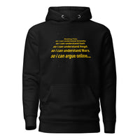 I read Plato to argue online - Premium Hoodie - Black / S