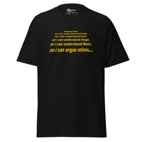 I read Plato to argue online - Unisex Classic T-Shirt - Black / S