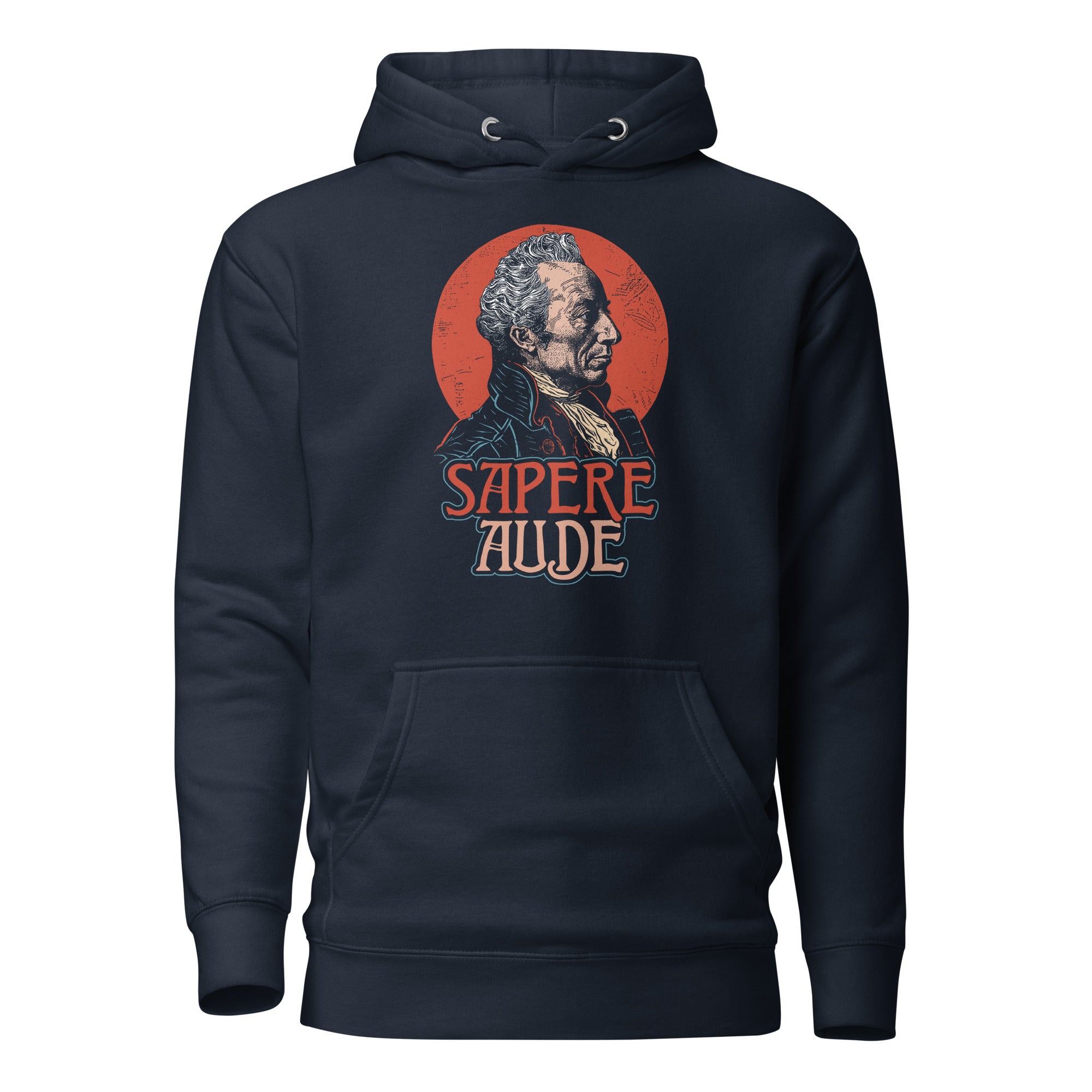 Immanuel Kant - Sapere Aude - Premium Hoodie - Navy Blazer - The Philosopher's Shirt