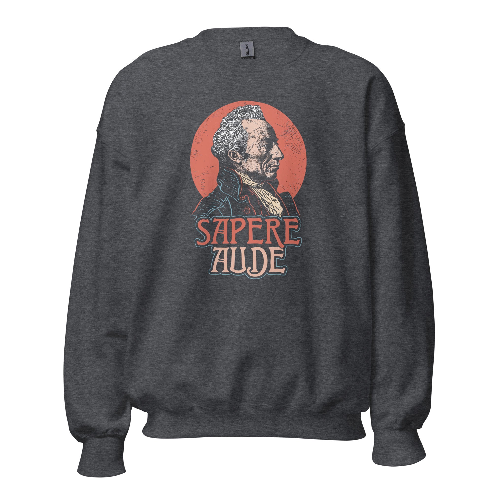 Immanuel Kant - Sapere Aude - Sweatshirt - Dark Heather - The Philosopher's Shirt