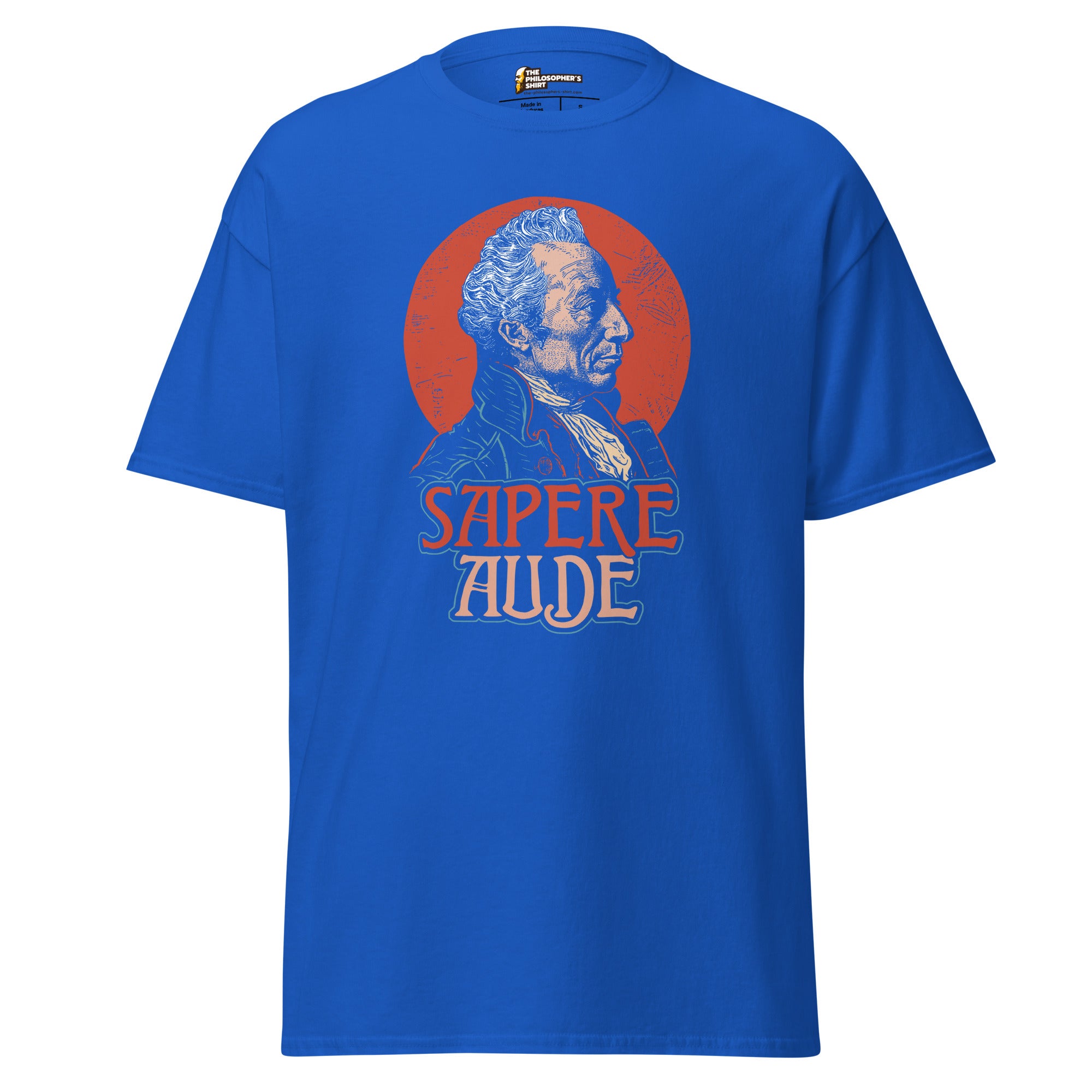Immanuel Kant - Sapere Aude - Unisex Classic T-Shirt - Royal - The Philosopher's Shirt