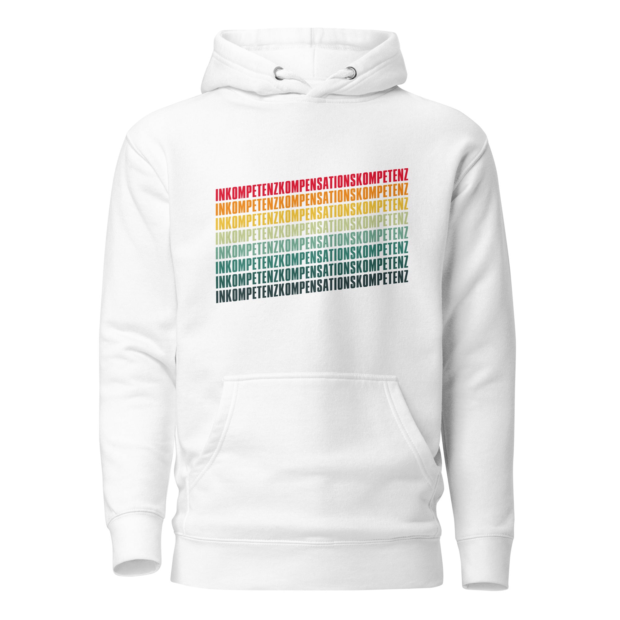 Inkompetenzkompensationskompetenz - Premium Hoodie - White - The Philosopher's Shirt