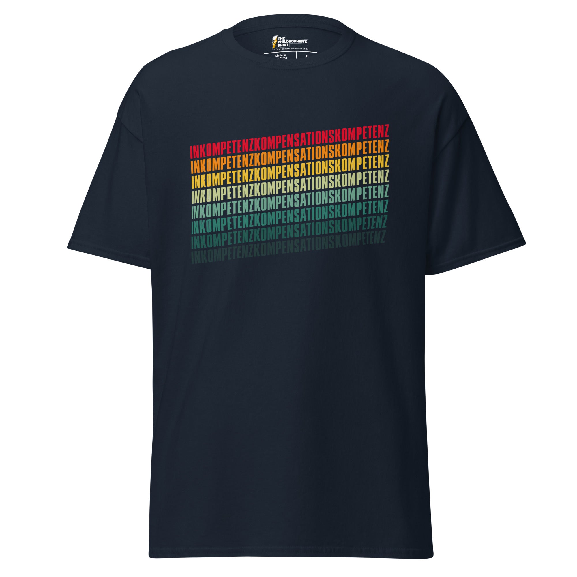 Inkompetenzkompensationskompetenz - Unisex Classic T-Shirt - Navy - The Philosopher's Shirt