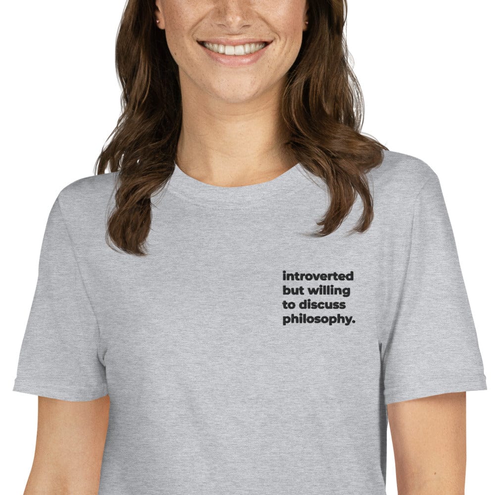 introverted but willing to discuss philosophy. - Premium T-Shirt