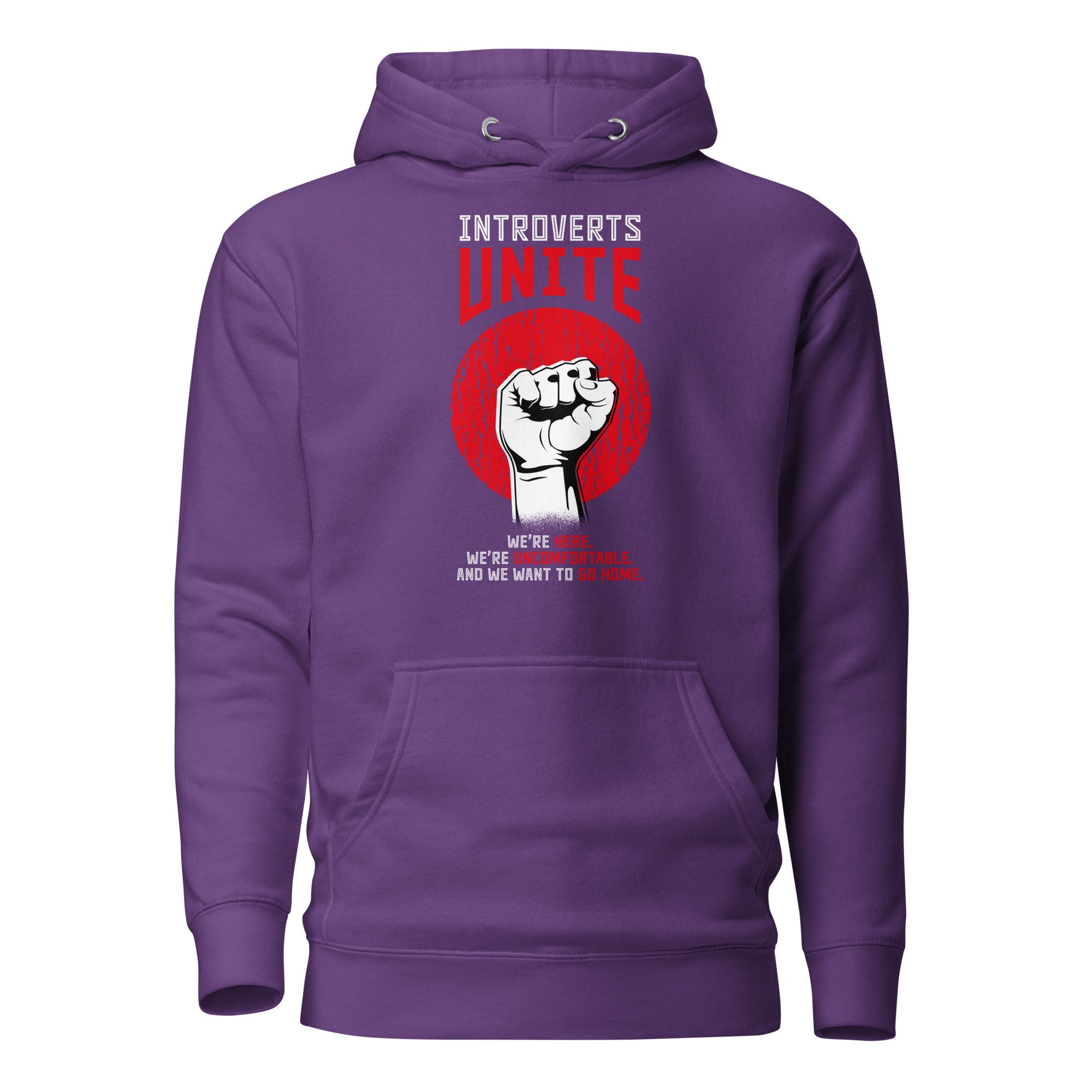 Introverts unite! - Premium Hoodie - Purple - The Philosopher's Shirt