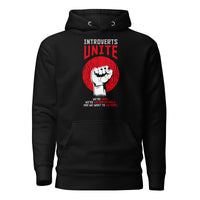 Introverts unite! - Premium Hoodie - Black / S