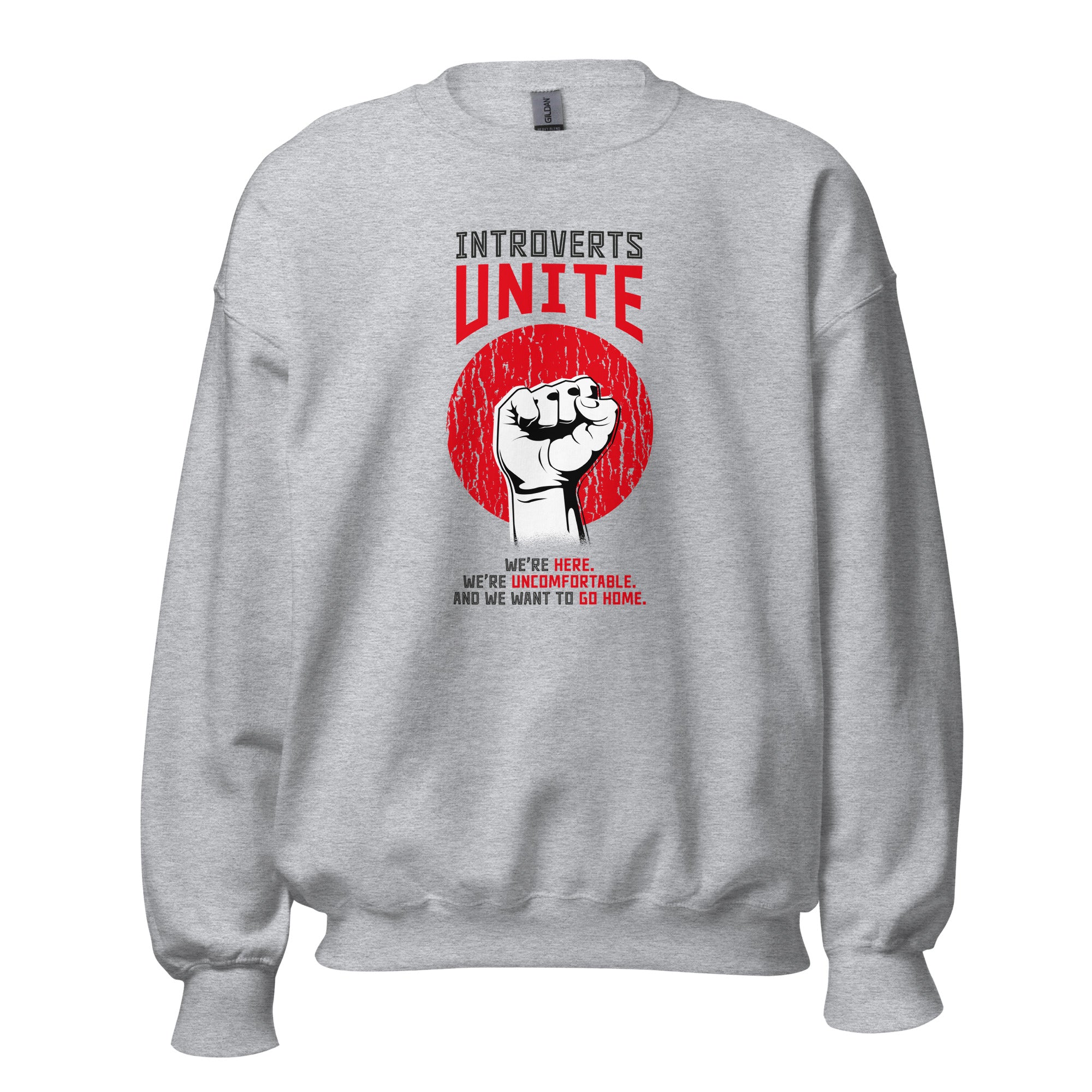 Introverts unite! - Sweatshirt - Sport Grey - The Philosopher's Shirt