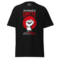 Introverts unite! - Unisex Classic T-Shirt - Black / S