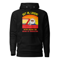 Karl Marx - Get in, Loser - We're seizing the means of production - Premium Hoodie - Black / S