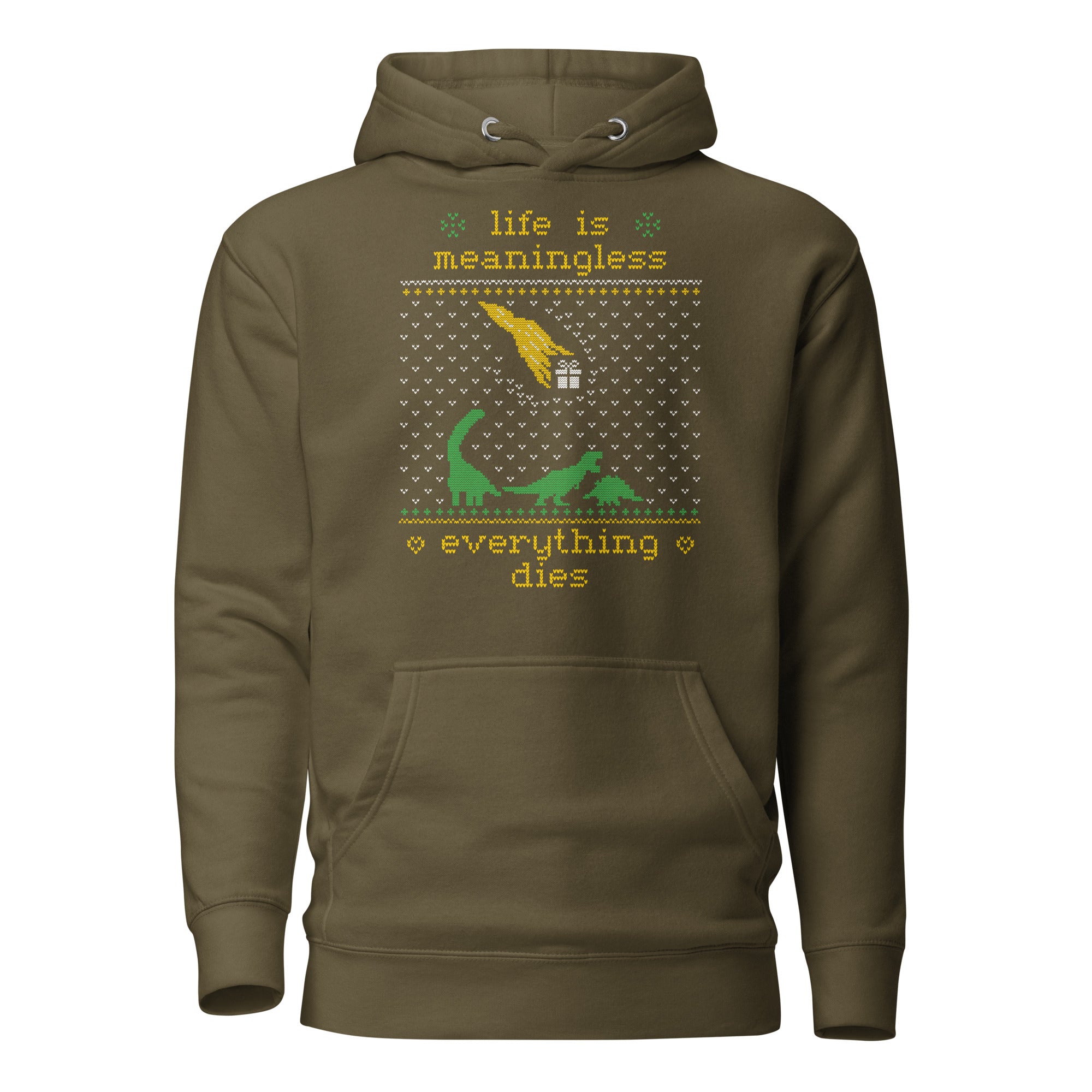 Life is meaningless - Ugly Xmas Sweater - Premium Hoodie - The Philosopher's Shirt
