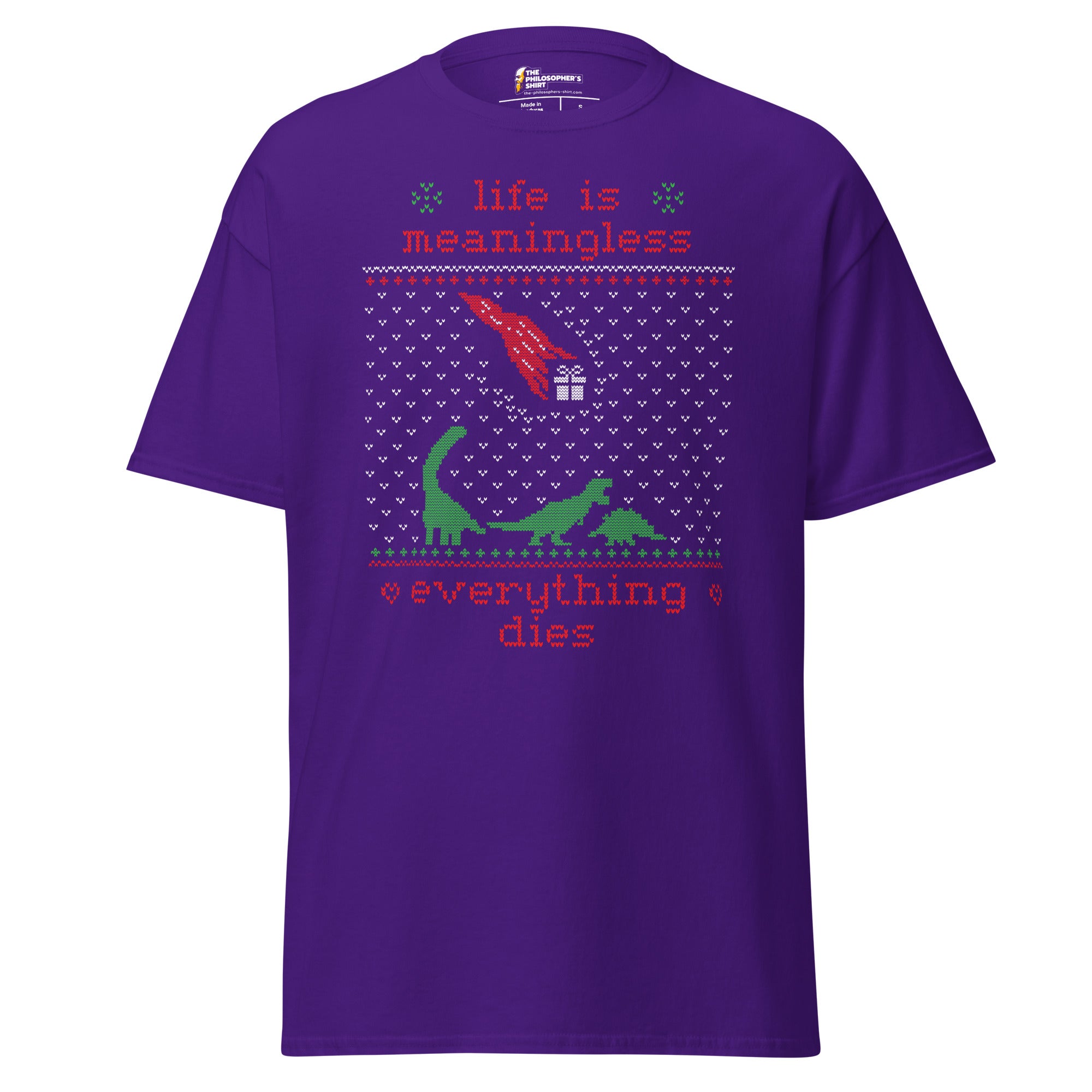 La vida no tiene sentido - Ugly Xmas Sweater - Unisex Classic T-Shirt - The Philosopher's Shirt