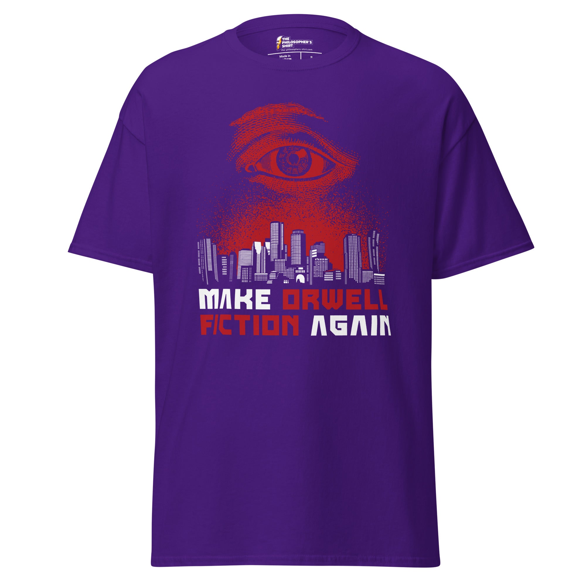Make Orwell Fiction Again - Dystopian Version - Unisex Classic T-Shirt - Purple - The Philosopher's Shirt