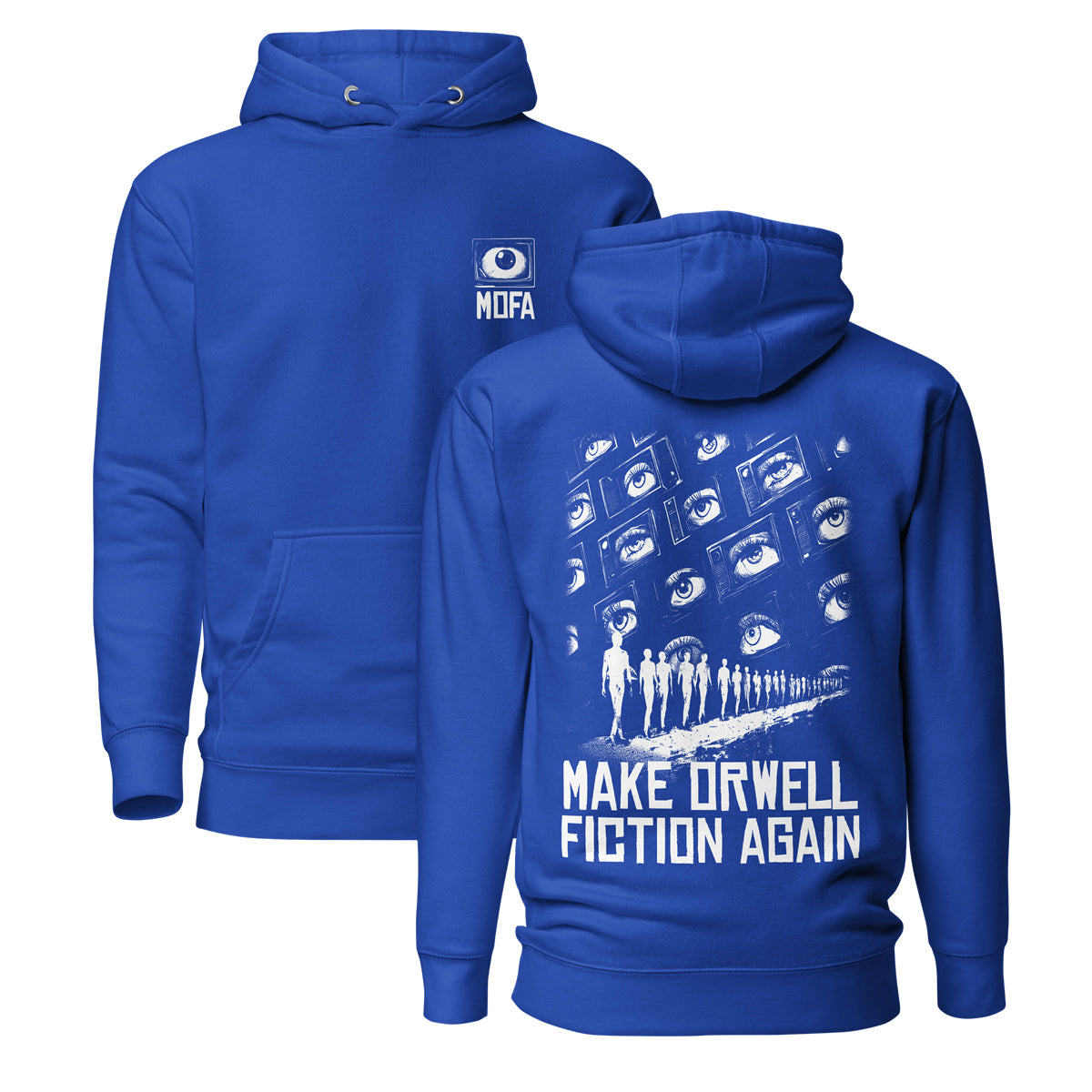 Make Orwell Fiction Again - Front and Back Print - Premium Hoodie - The Philosopher's Shirt