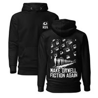 Make Orwell Fiction Again - Front and Back Print - Premium Hoodie - Black / S