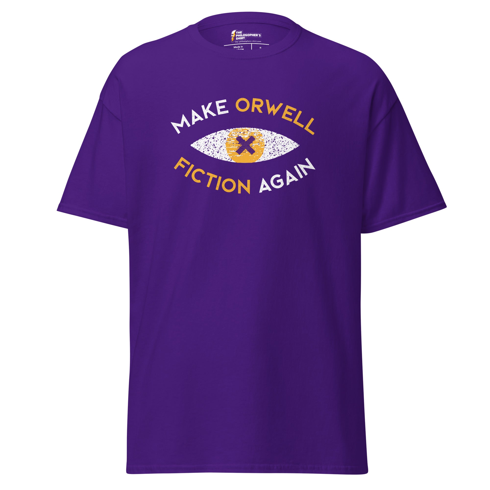Make Orwell Fiction Again Recon Eye - Unisex Classic T-Shirt - Purple - The Philosopher's Shirt