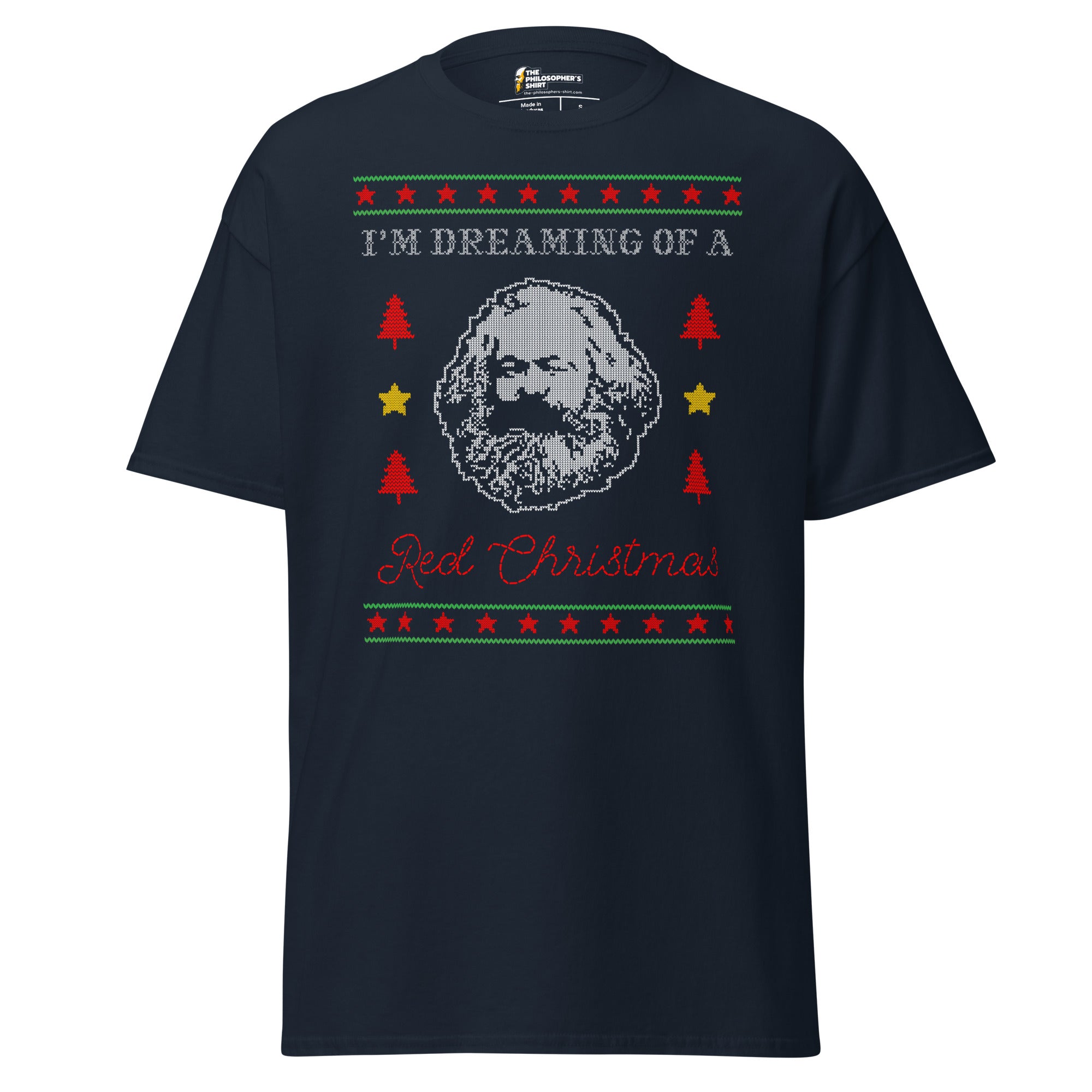 Marx: I'm dreaming of a red Christmas - Unisex Classic T-Shirt - Navy - The Philosopher's Shirt