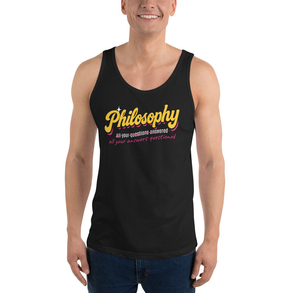 Philosophy: All your answers questioned - Men's Tank Top - The Philosopher's Shirt