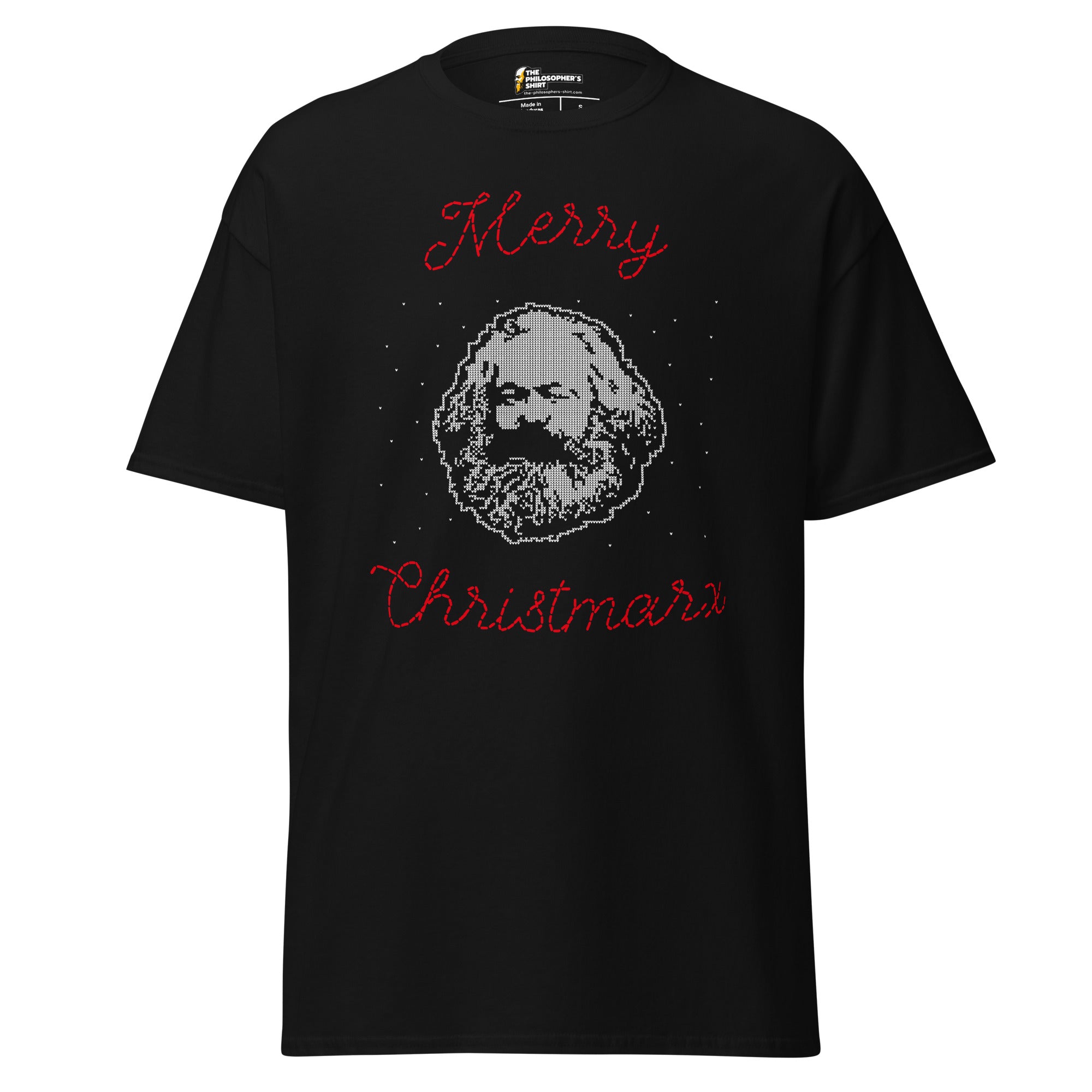 Merry Christmarx - Ugly Christmas Sweater Design - Unisex Classic T-Shirt - Black - The Philosopher's Shirt