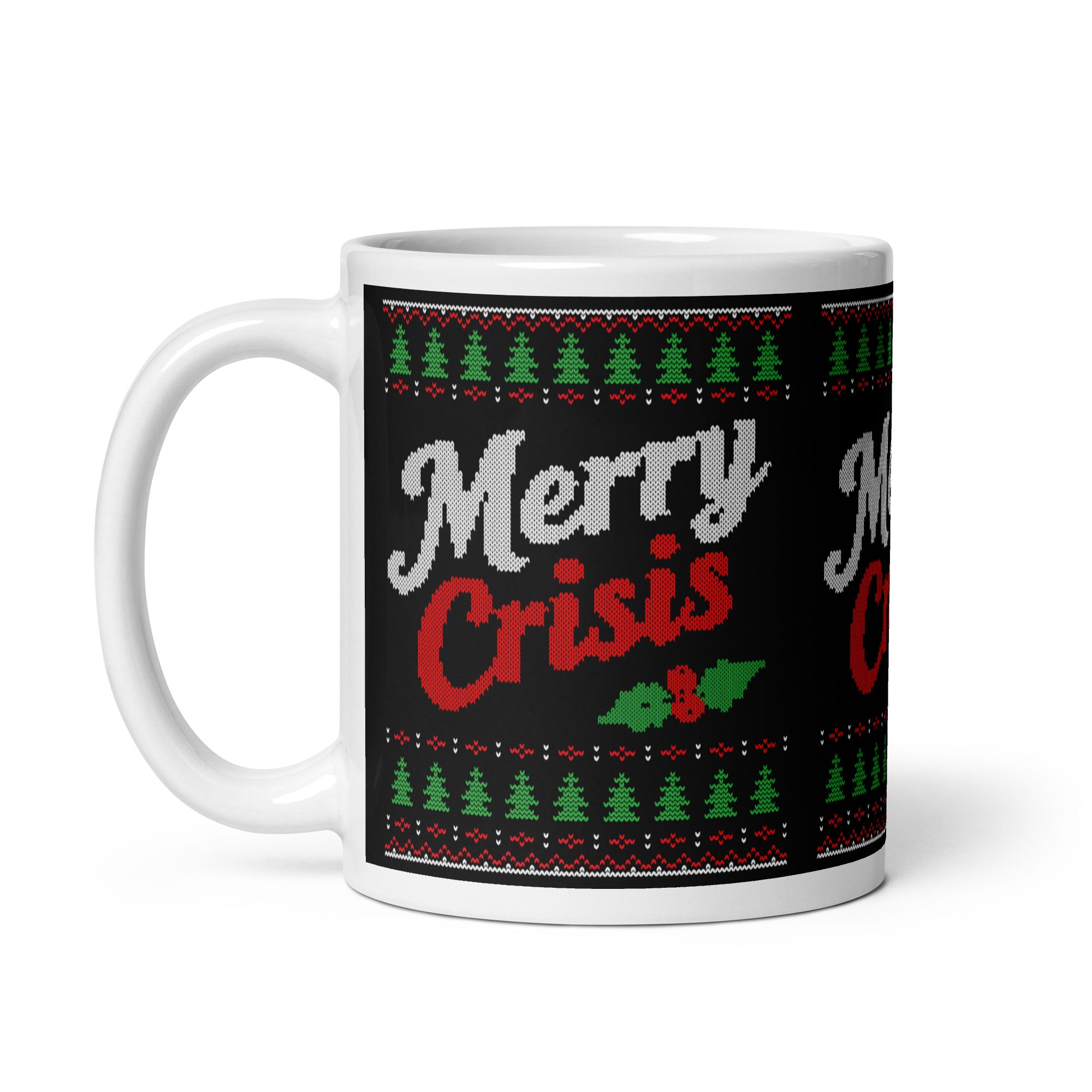 Merry Crisis - Ugly Christmas Sweater - Mug - The Philosopher's Shirt