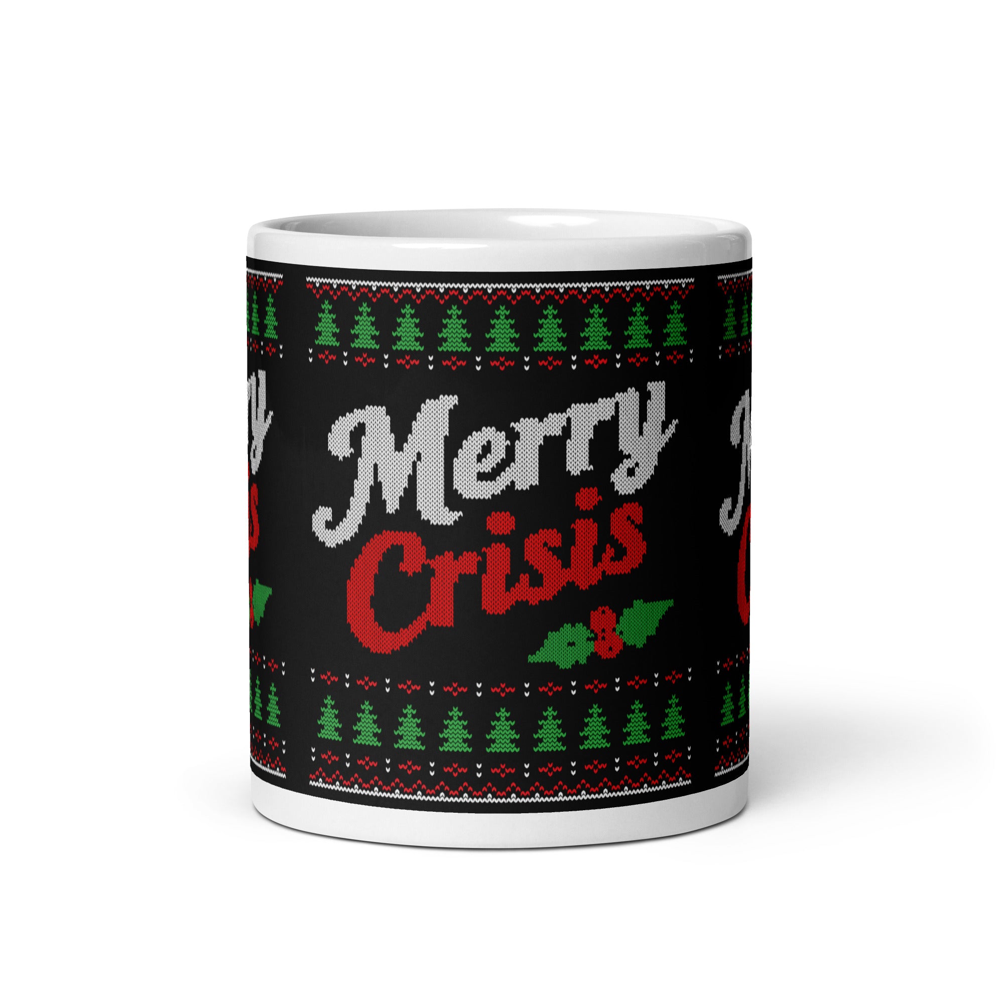 Merry Crisis - Ugly Christmas Sweater - Mug - The Philosopher's Shirt
