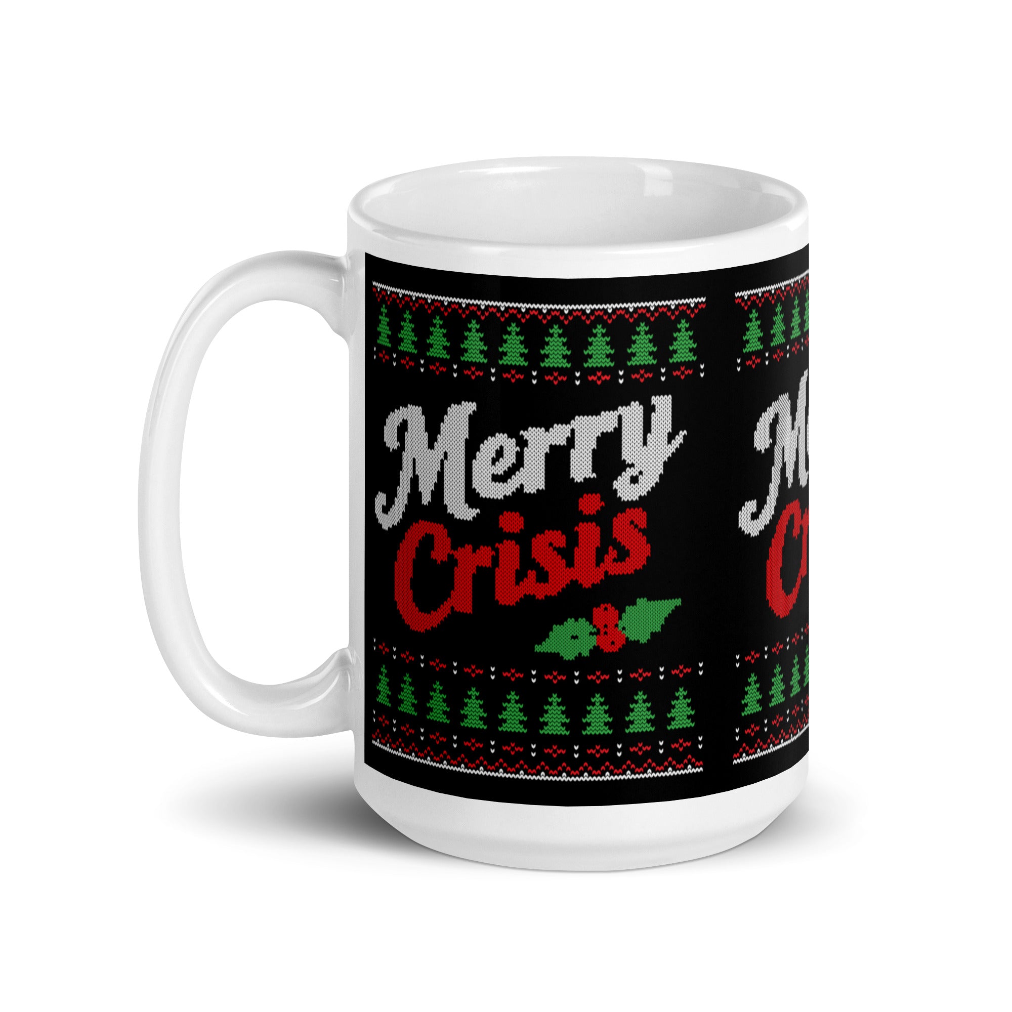 Merry Crisis - Ugly Christmas Sweater - Mug - The Philosopher's Shirt