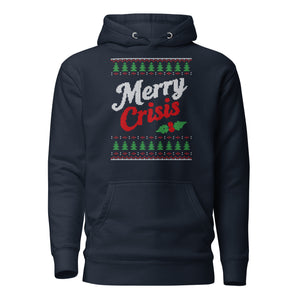 Merry Crisis - Ugly Christmas Sweater - Premium Hoodie