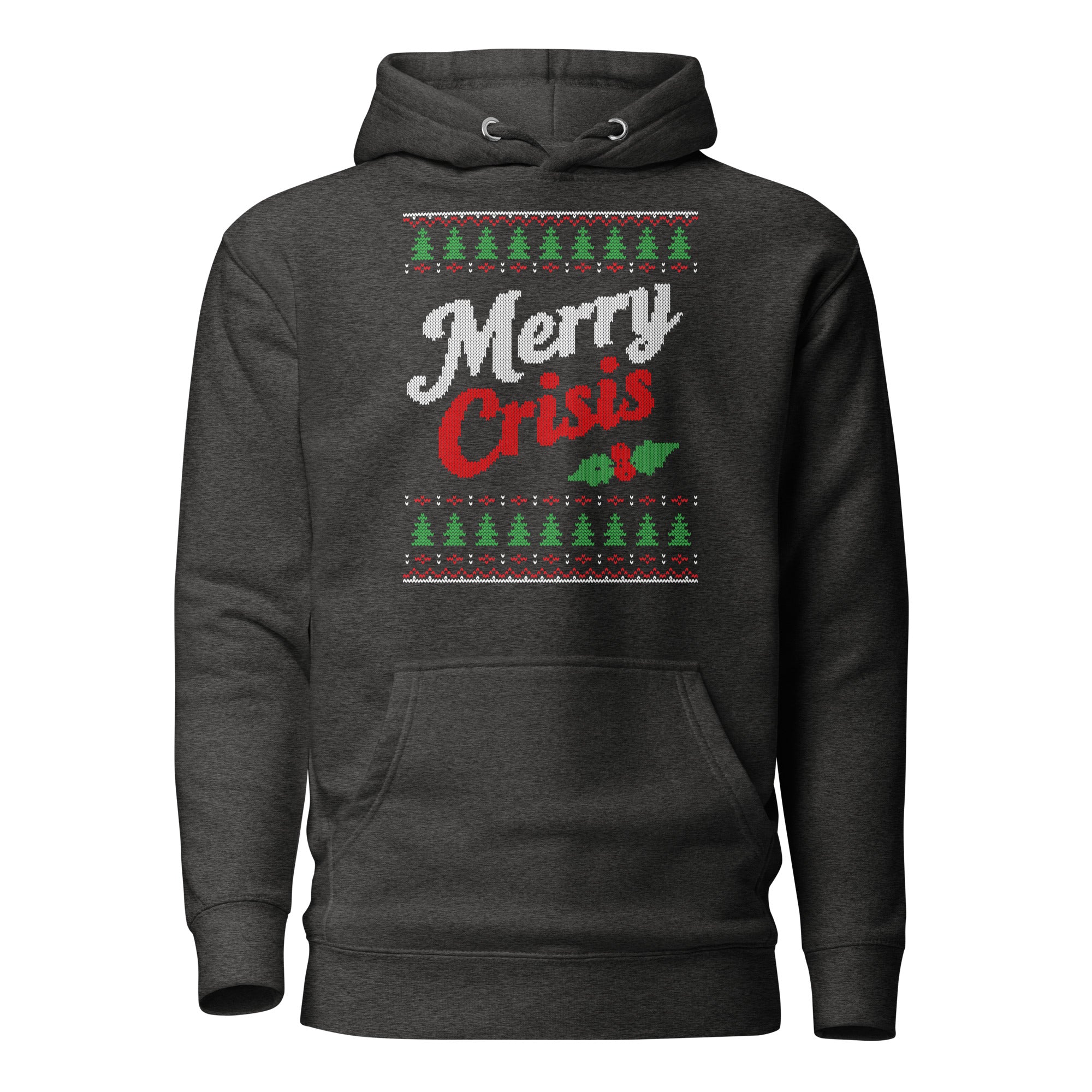 Merry Crisis - Ugly Christmas Sweater - Premium Hoodie - The Philosopher's Shirt