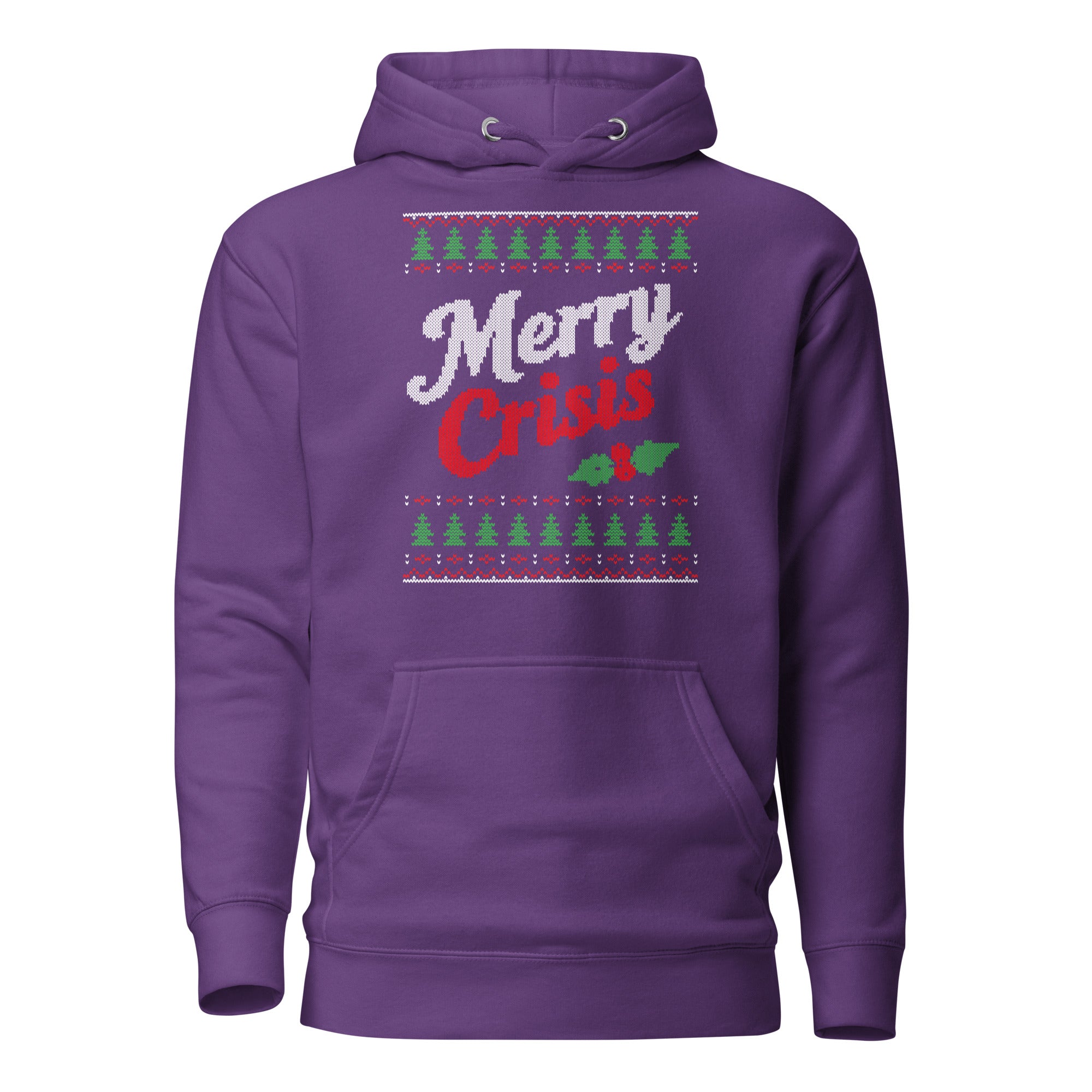 Merry Crisis - Ugly Christmas Sweater - Premium Hoodie - The Philosopher's Shirt