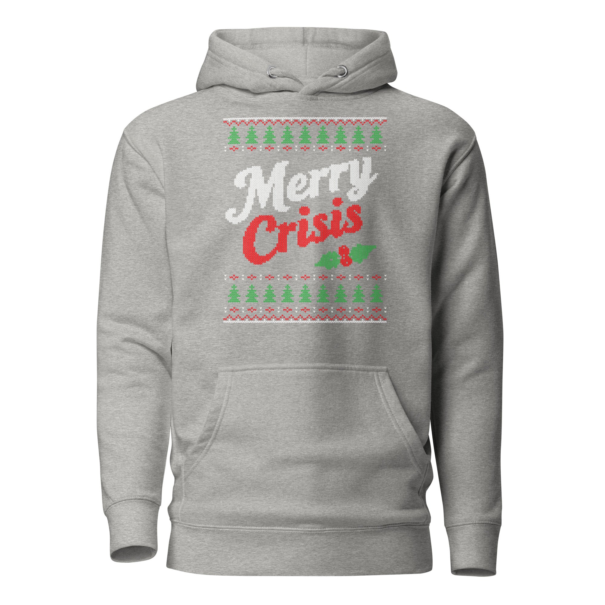 Merry Crisis - Ugly Christmas Sweater - Premium Hoodie - The Philosopher's Shirt