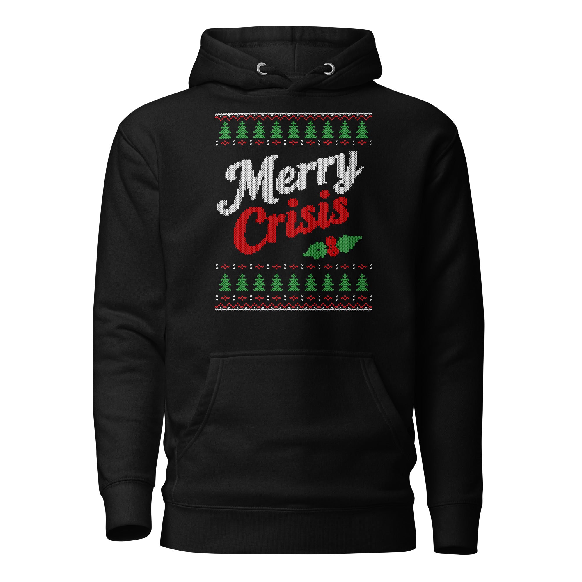 Merry Crisis - Ugly Christmas Sweater - Premium Hoodie - The Philosopher's Shirt
