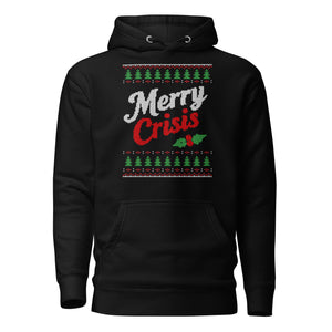 Merry Crisis - Ugly Christmas Sweater - Premium Hoodie