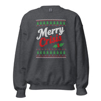 Merry Crisis - Ugly Christmas Sweater - Sweatshirt - Dark Heather / 2XL
