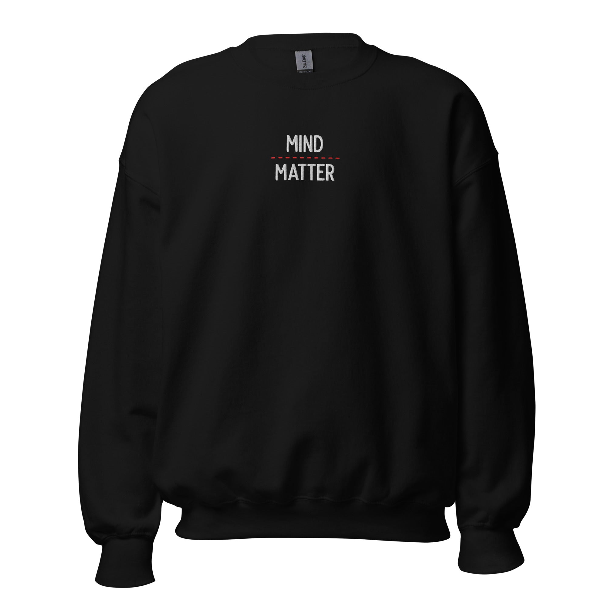 Mind over matter - Embroidered - Sweatshirt - Black - The Philosopher's Shirt