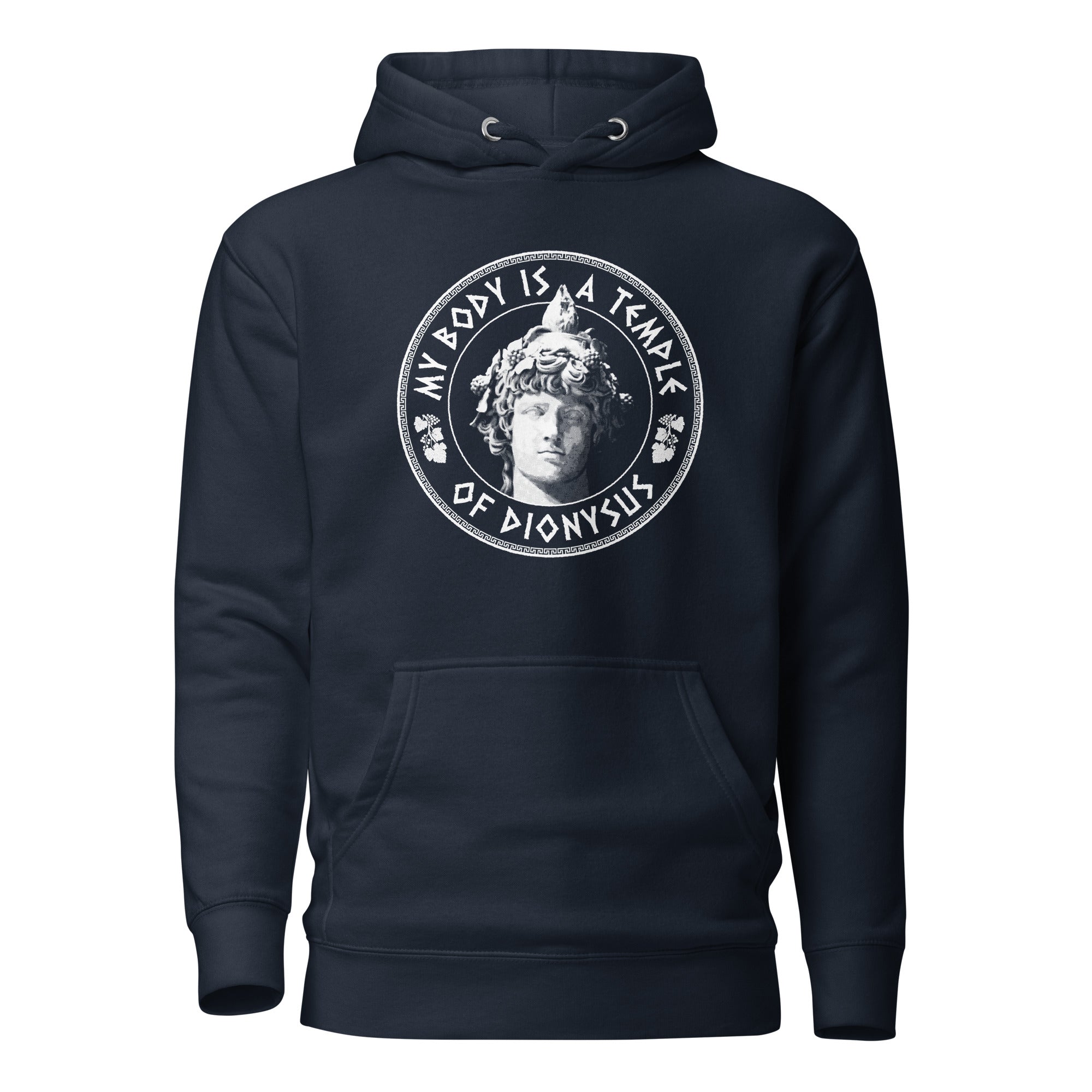 My Body Is A Temple Of Dionysos - Premium Hoodie - Navy Blazer - The Philosopher's Shirt