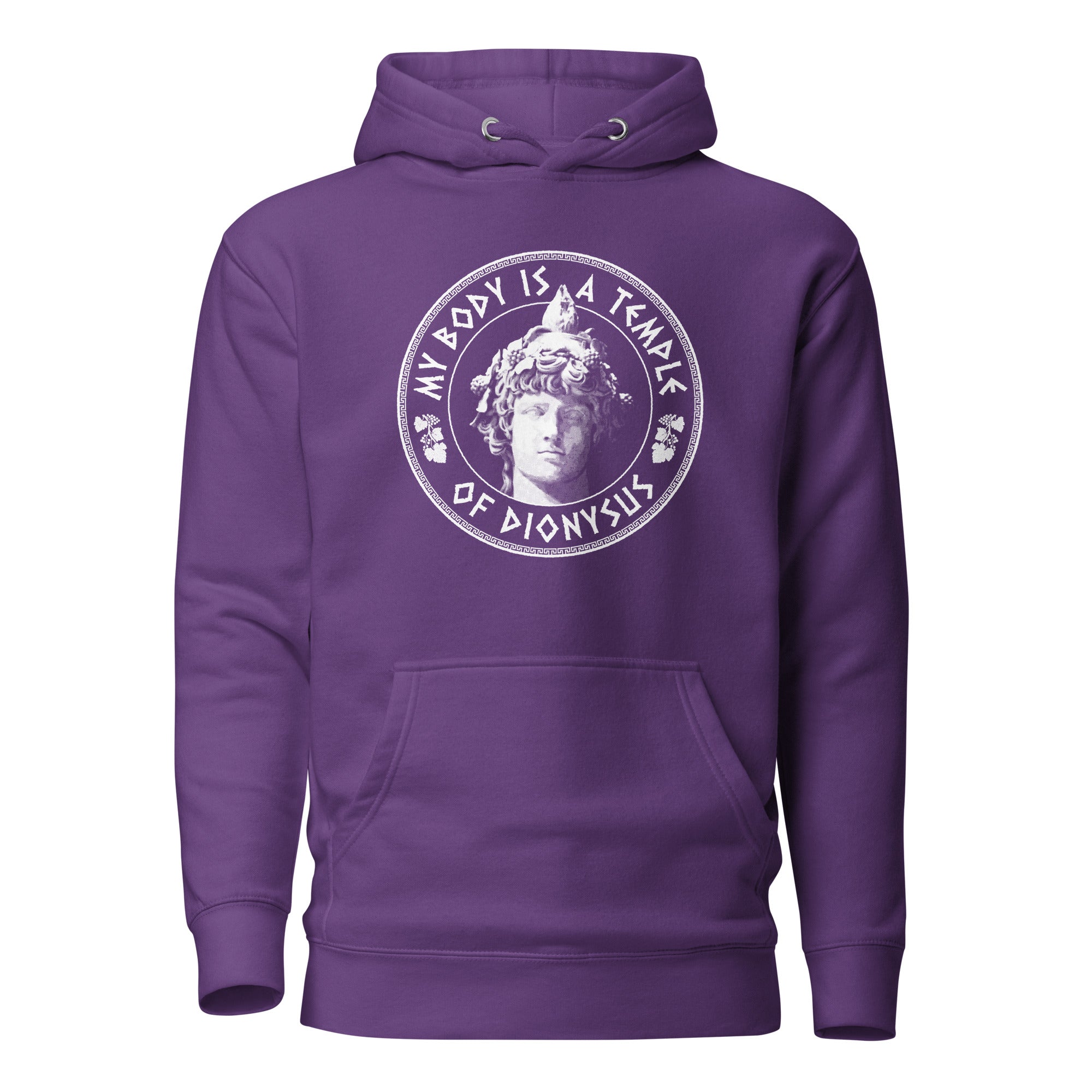 My Body Is A Temple Of Dionysos - Premium Hoodie - Purple - The Philosopher's Shirt