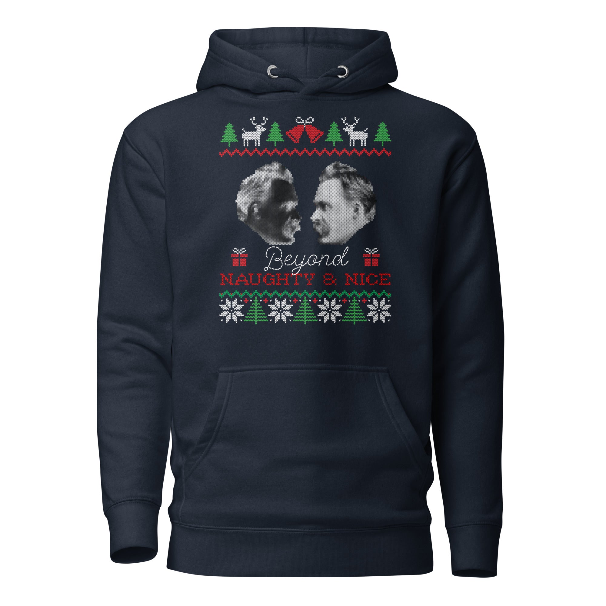 Nietzsche - Beyond naughty and nice - Premium Hoodie - The Philosopher's Shirt