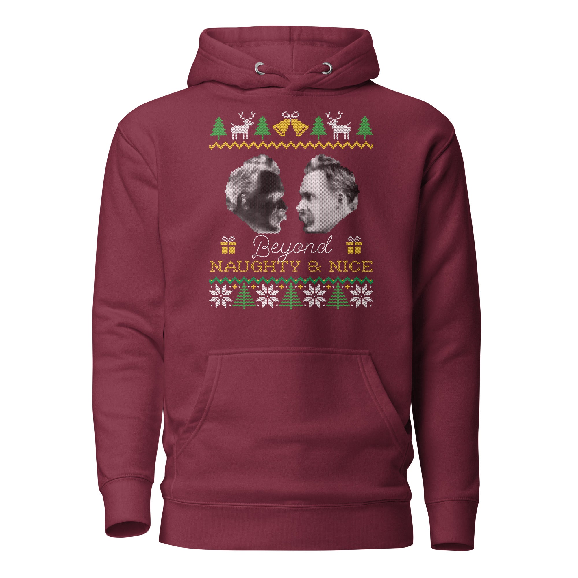 Nietzsche - Beyond naughty and nice - Premium Hoodie - The Philosopher's Shirt