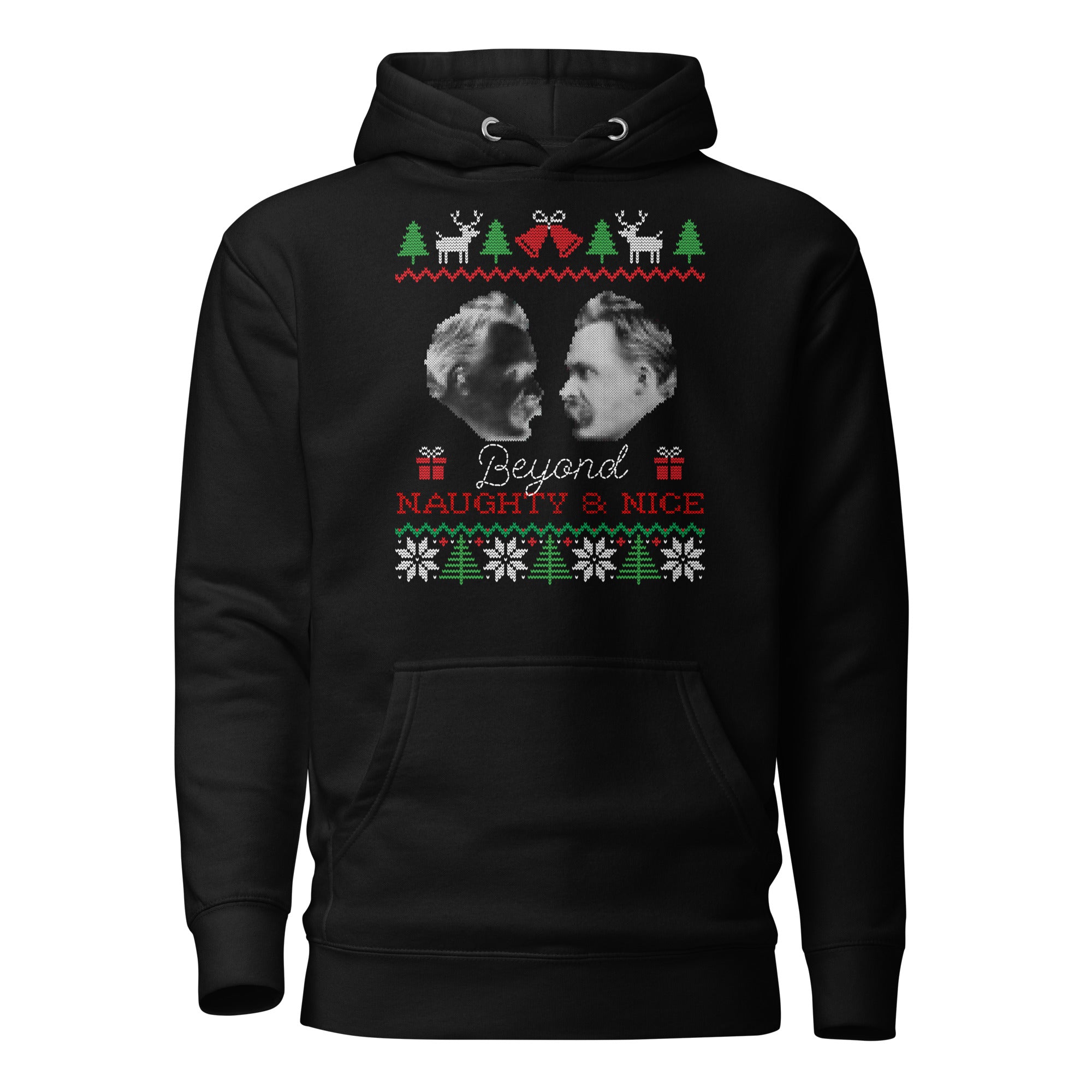 Nietzsche - Beyond naughty and nice - Premium Hoodie - The Philosopher's Shirt