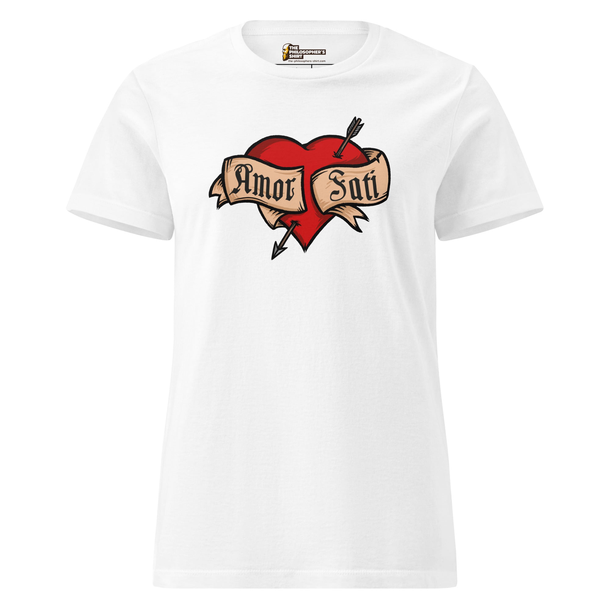 Nietzsche Fatalism Amor Fati Tattoo Heart - Women’s T-shirt - The Philosopher's Shirt