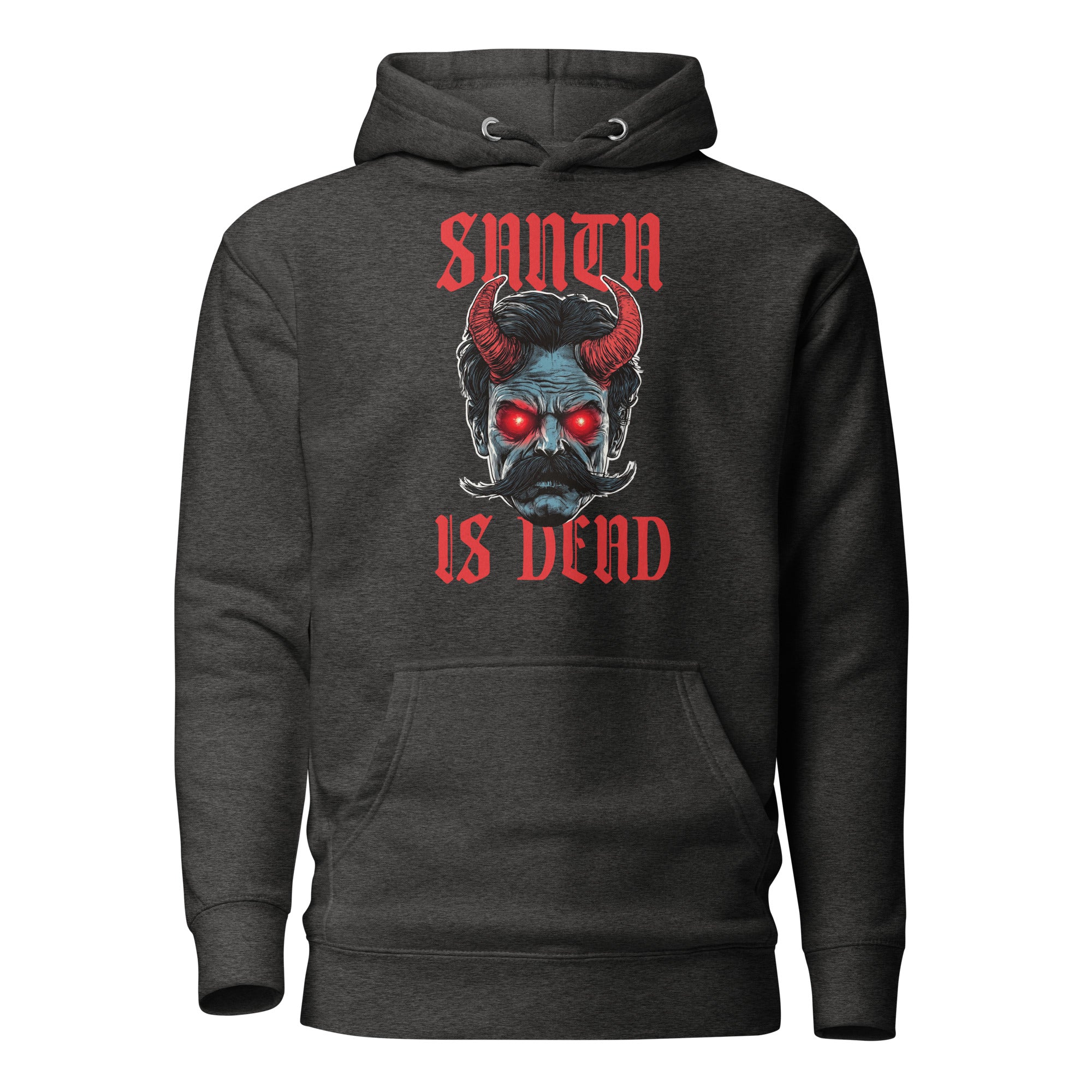 Nietzsche: Santa is Dead - Premium Hoodie - Charcoal Heather - The Philosopher's Shirt