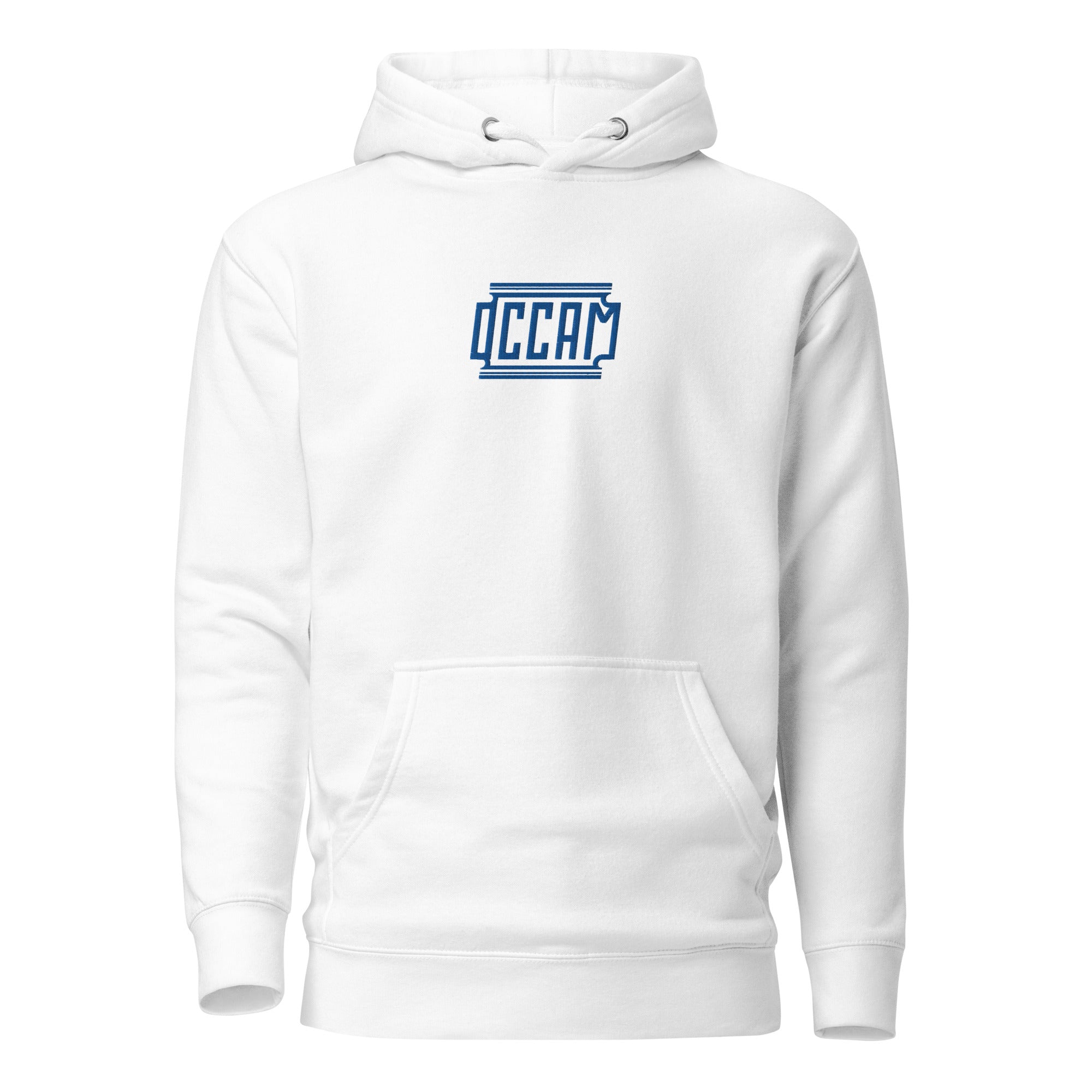 Occam's razor - Embroidered - Premium Hoodie - White - The Philosopher's Shirt