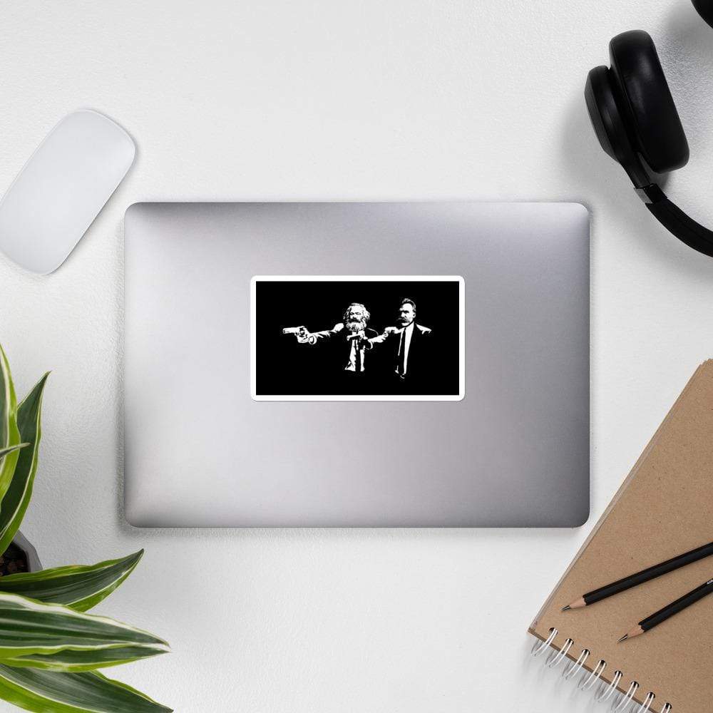 Philo Fiction - Marx & Nietzsche - Sticker - 14 x 14 cm | 5.5 x 5.5 inches - The Philosopher's Shirt