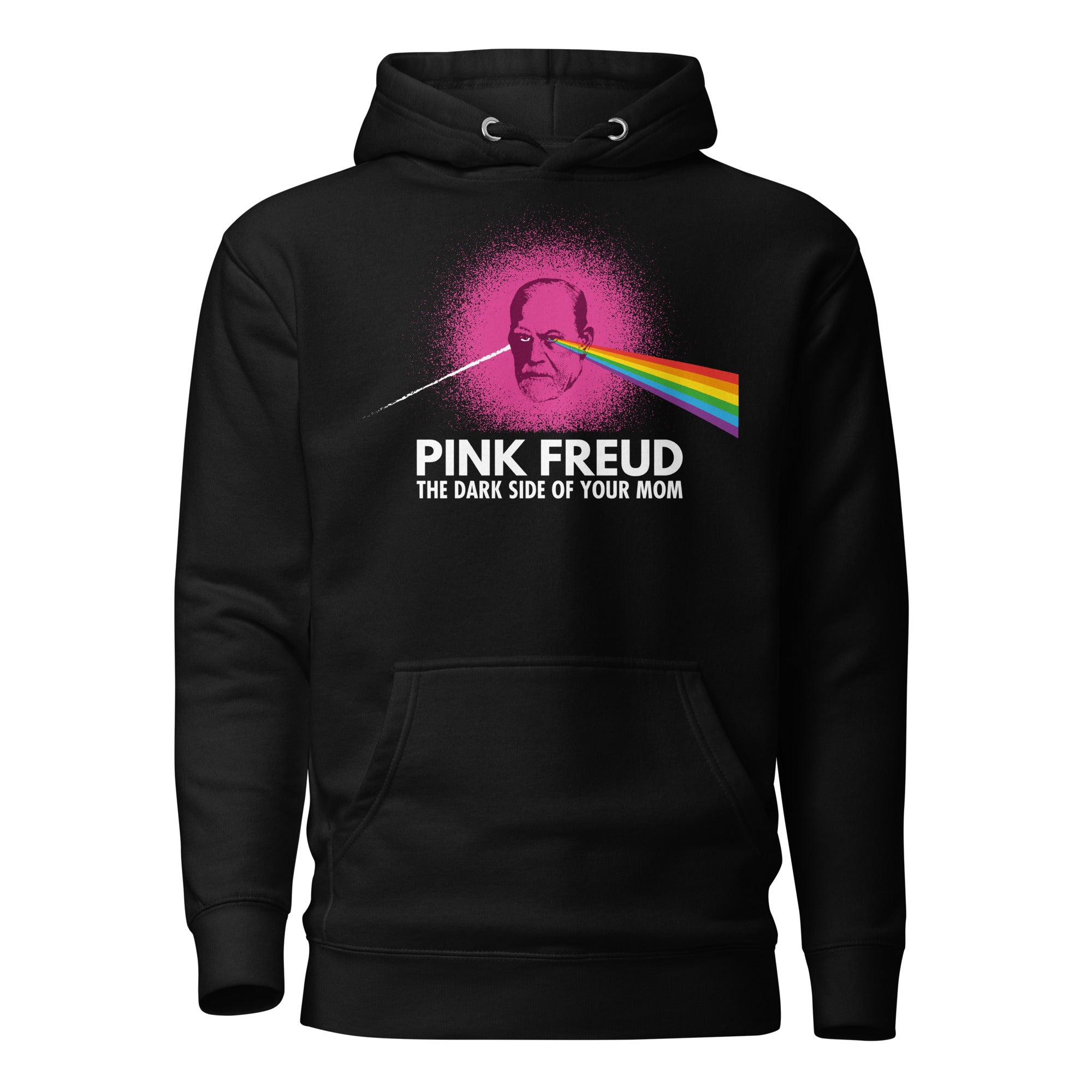 Pink Freud - The Dark Side Of Your Mom - Premium Hoodie - Black - The Philosopher's Shirt