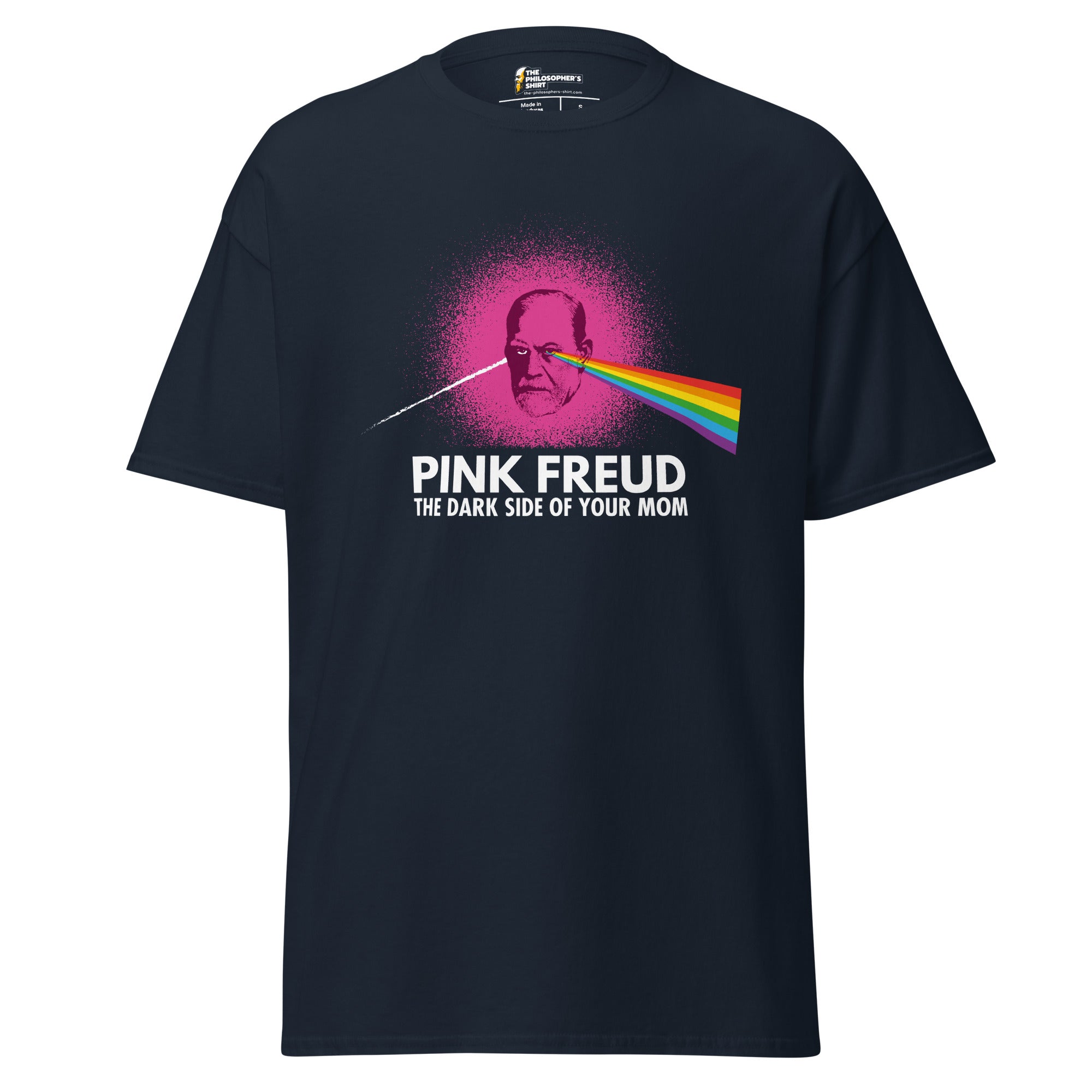 Pink Freud - The Dark Side Of Your Mom - Unisex Classic T-Shirt - Navy - The Philosopher's Shirt