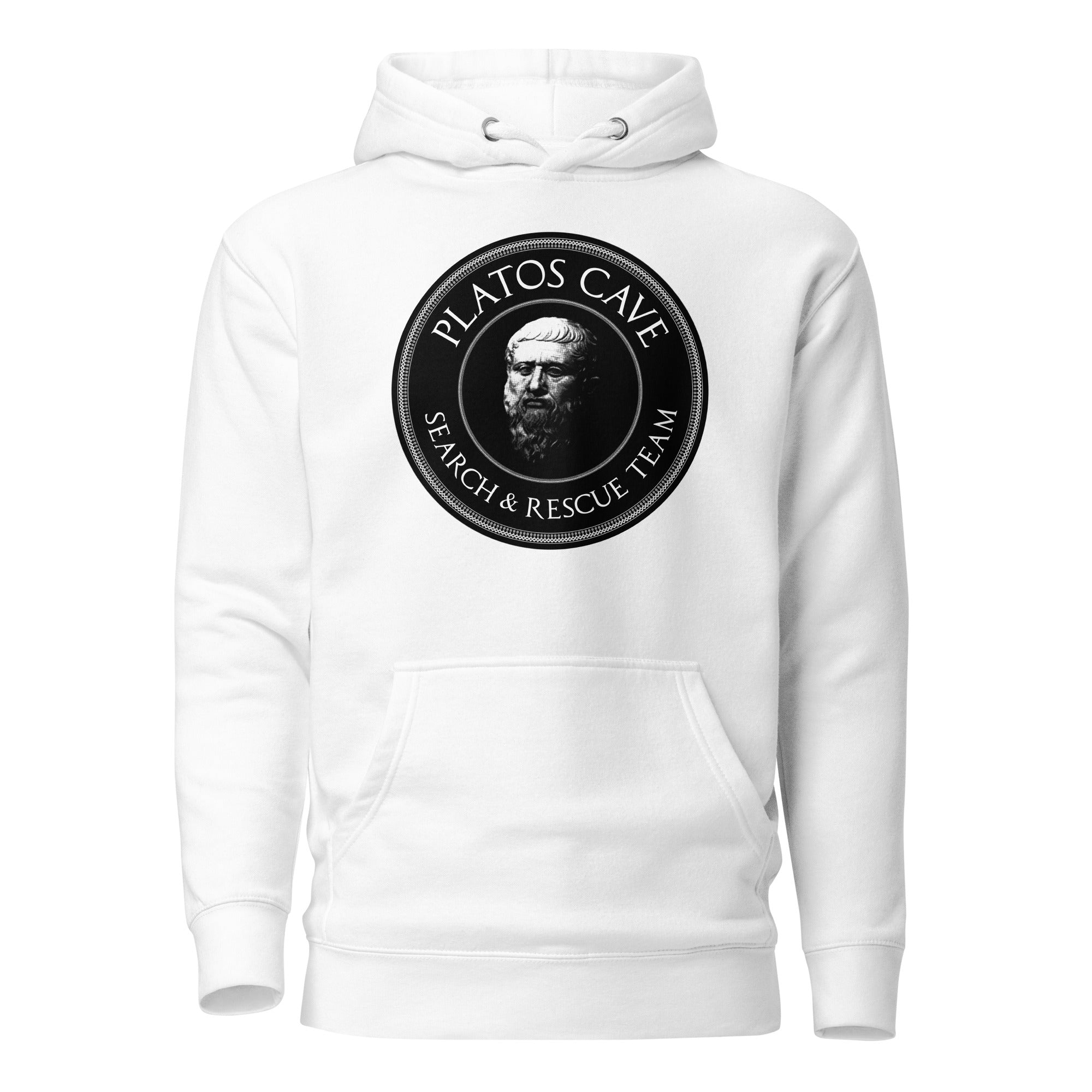 Plato's Cave Search and Rescue Team - Premium Hoodie - White - The Philosopher's Shirt