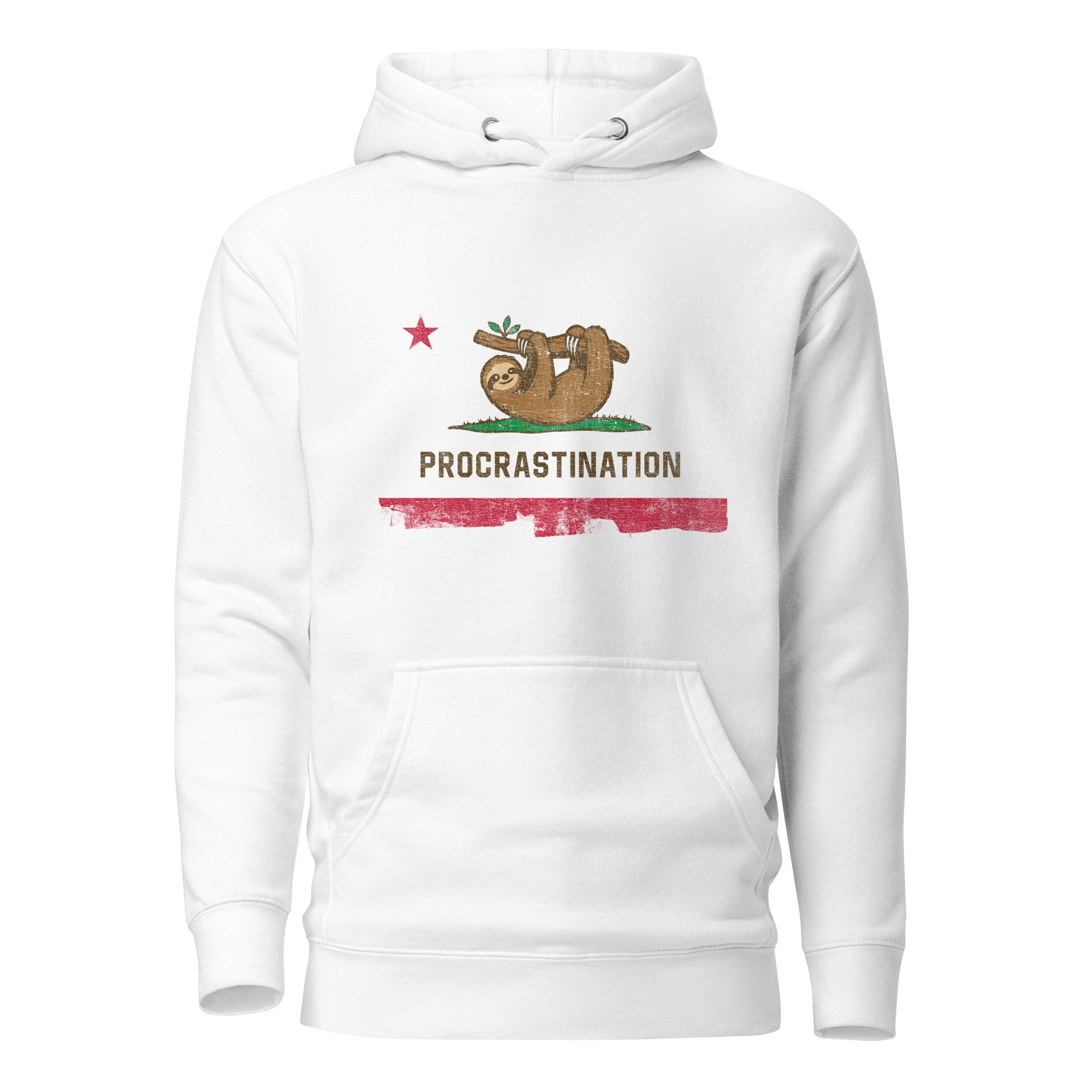 ProcrastiNATION - Premium Hoodie - White - The Philosopher's Shirt
